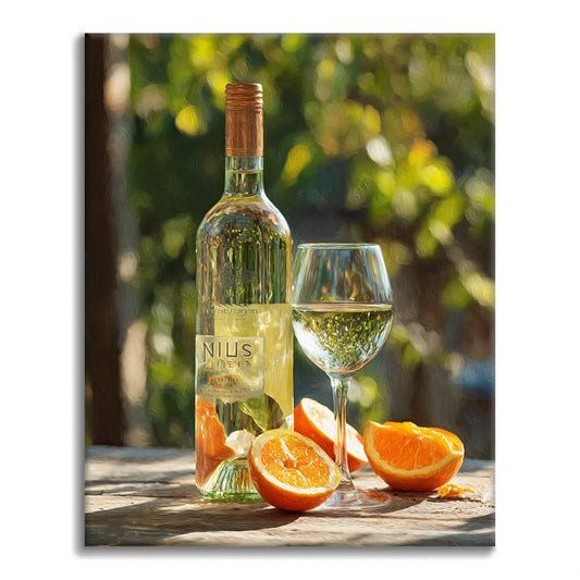 Orangenwein - Malen nach Zahlen
