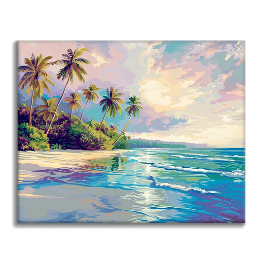 Tropischer Strand - Malen nach Zahlen