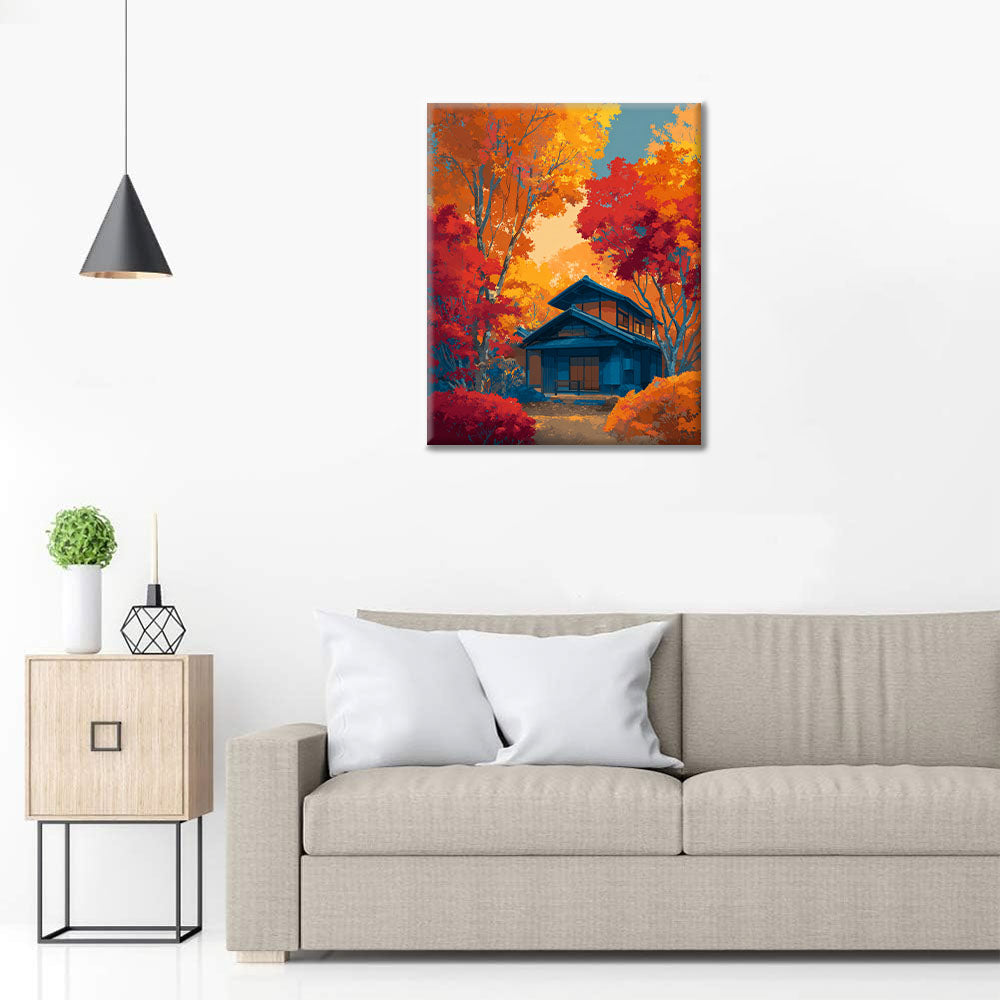 Herbstharmonie - Malen nach Zahlen