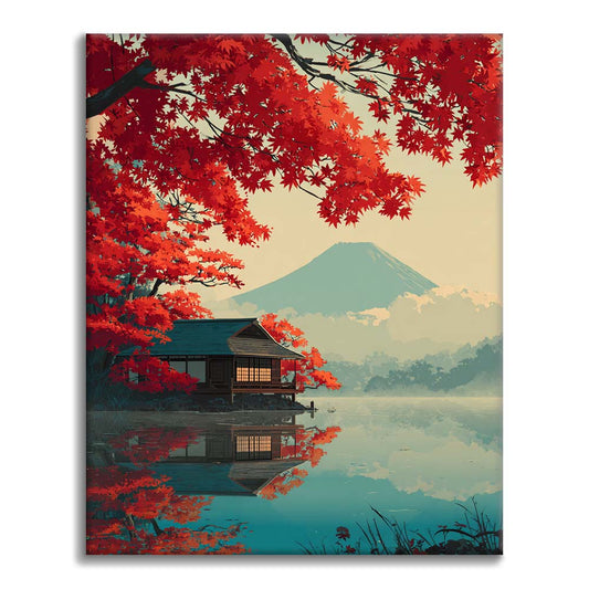 Herbstliche Ruhe - Malen nach Zahlen