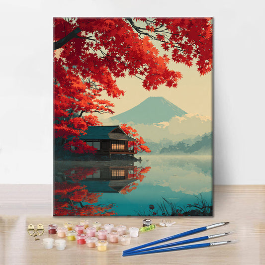 Herbstliche Ruhe - Malen nach Zahlen