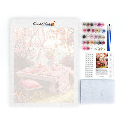 Herbst-Teeparty - Malen nach Zahlen