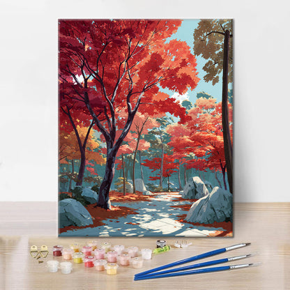 Crimson Pathway - Malen nach Zahlen