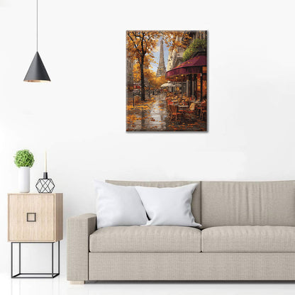 Fallende Blätter in Paris - Malen nach Zahlen