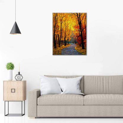 Mosaik Herbstallee - Malen nach Zahlen