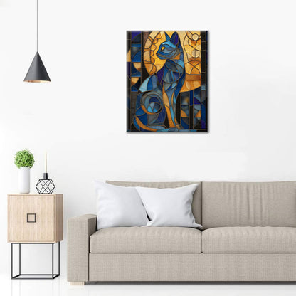 Mosaik Ägyptische Katze - Malen nach Zahlen