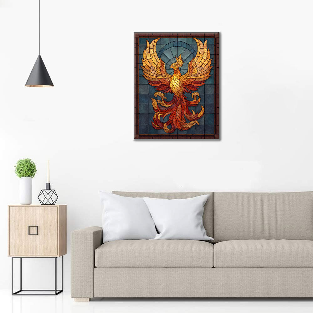 Mosaik Phoenix Wiedergeburt - Malen nach Zahlen