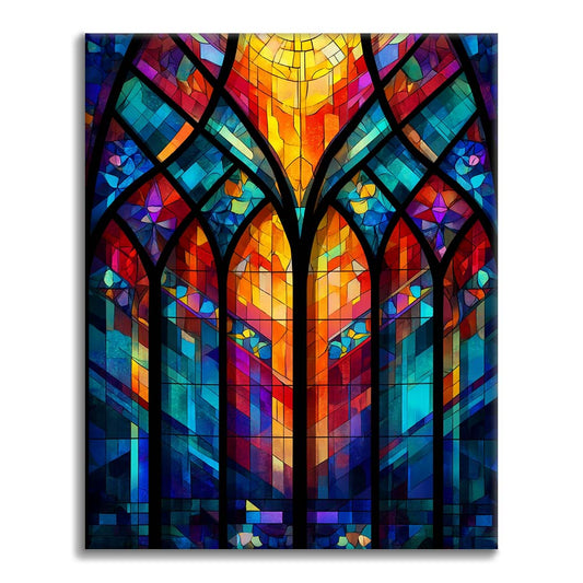 Mosaik-Fenstergitter - Malen nach Zahlen