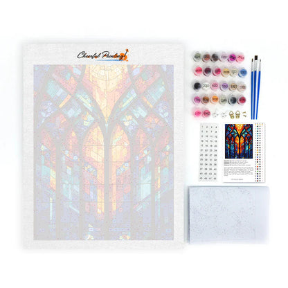 Mosaik-Fenstergitter - Malen nach Zahlen