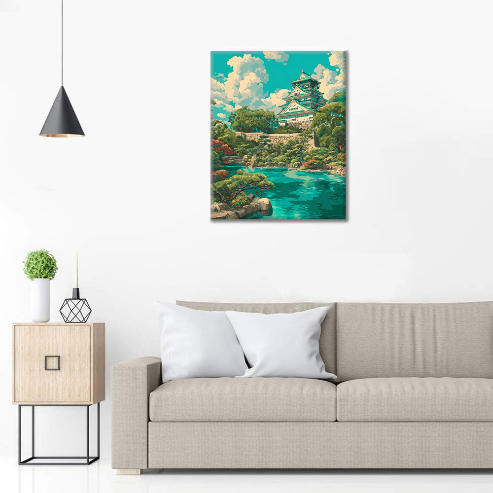 Burg Osaka - Malen nach Zahlen