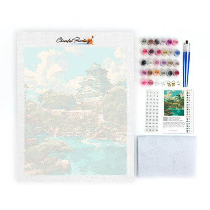 Burg Osaka - Malen nach Zahlen