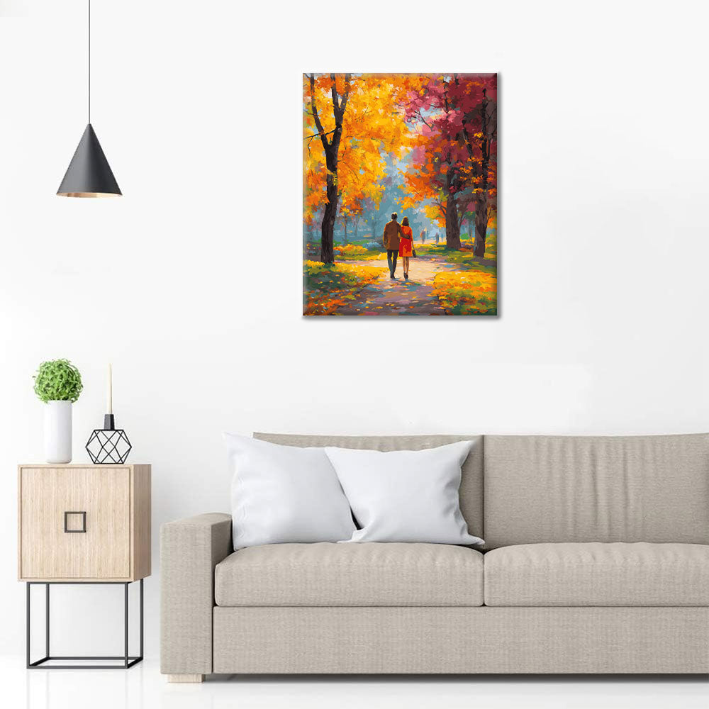 Romantischer Herbsttag - Malen nach Zahlen