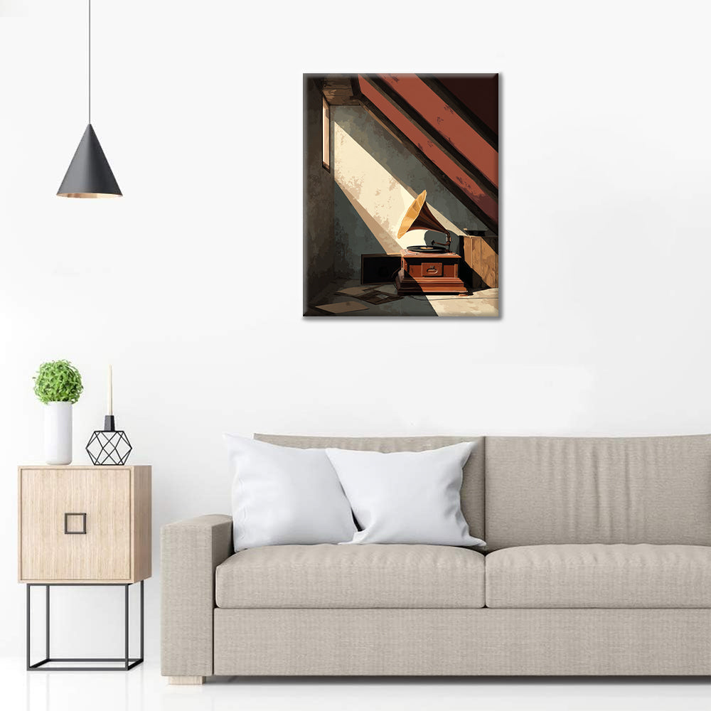 Dachbodengrammophon – Malen nach Zahlen