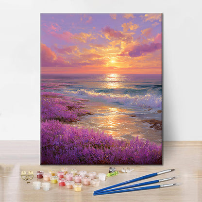 Blühender Horizont – Malen nach Zahlen