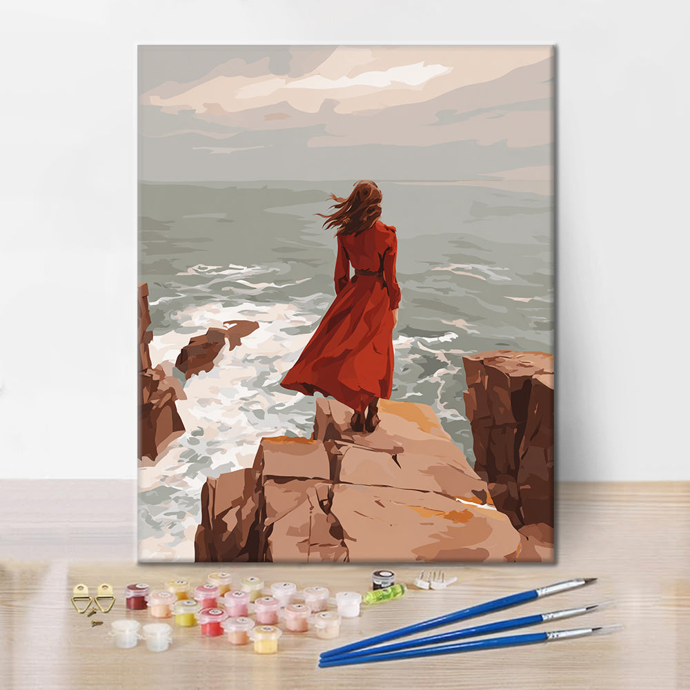 Küstenklippe – Malen nach Zahlen