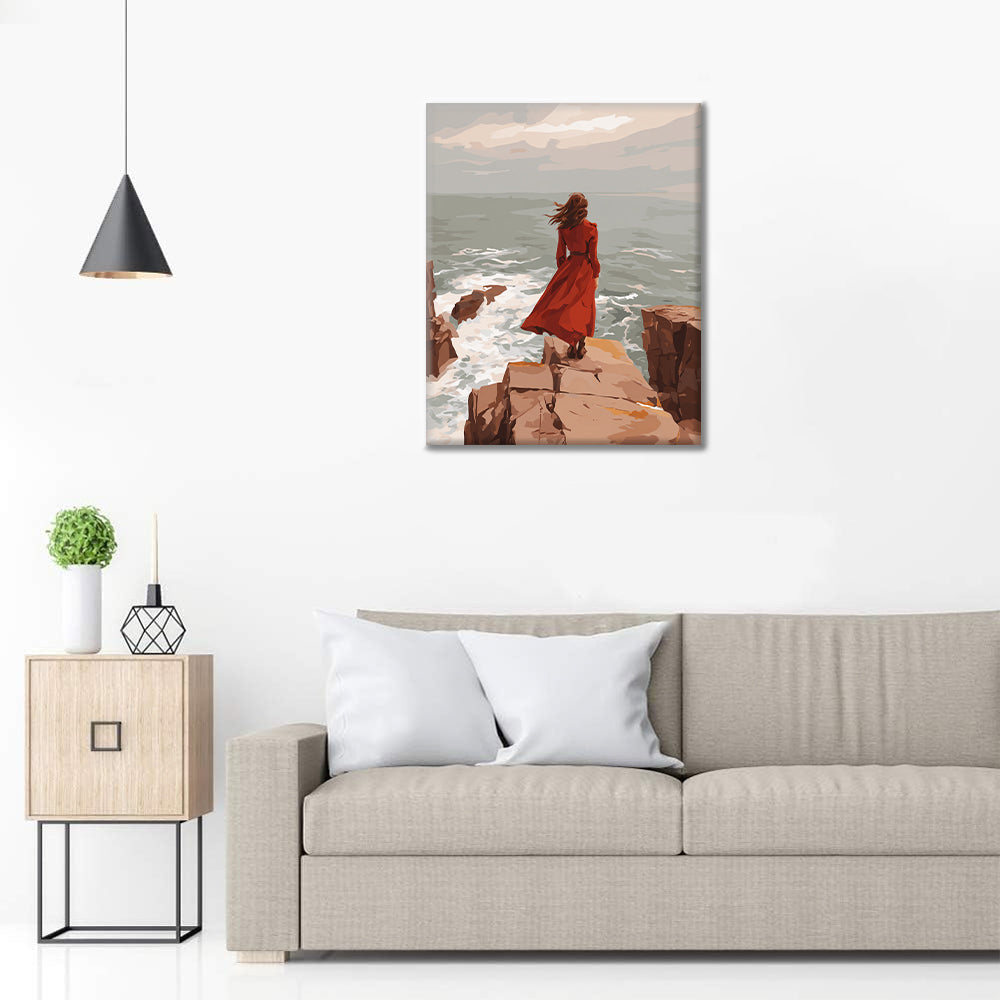 Küstenklippe – Malen nach Zahlen