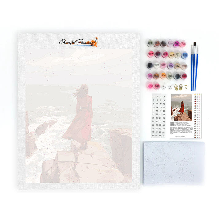 Küstenklippe – Malen nach Zahlen