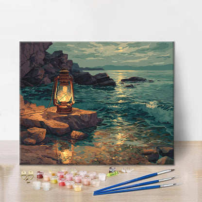 Küstenlaterne – Malen nach Zahlen