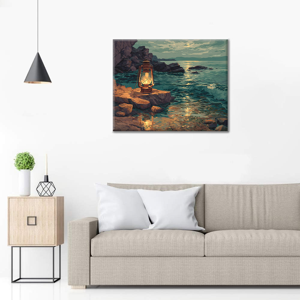 Küstenlaterne – Malen nach Zahlen