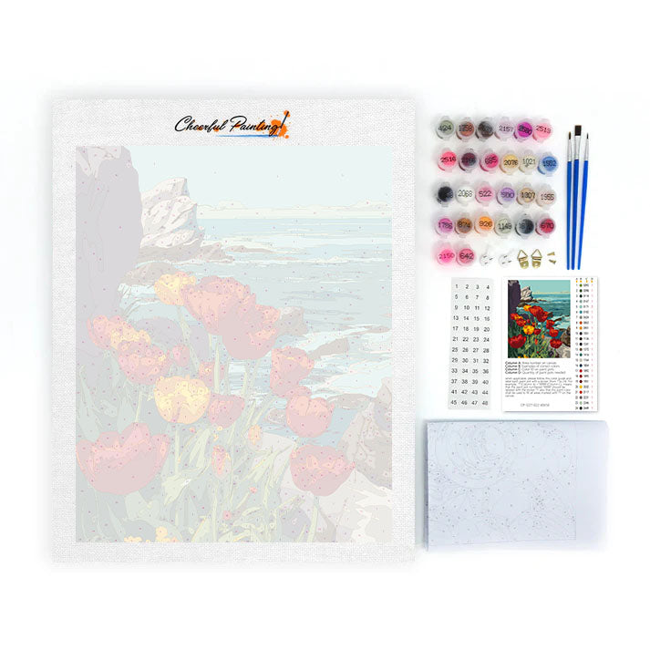 Küstentulpen – Malen nach Zahlen