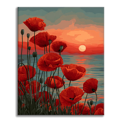 Purpurner Abenddämmer – Malen nach Zahlen