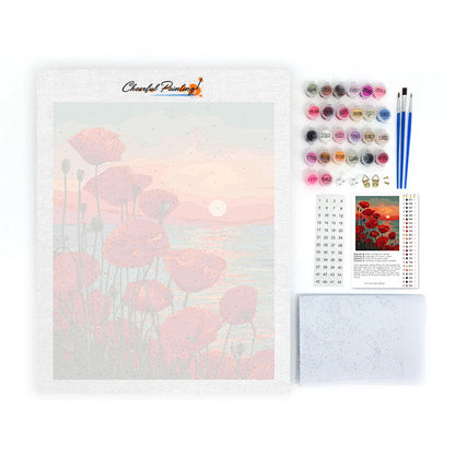 Purpurner Abenddämmer – Malen nach Zahlen