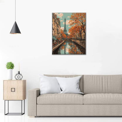 Eiffelturm im Herbst – Malen nach Zahlen