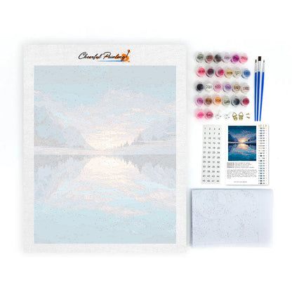 Gefrorene Spiegelung – Malen nach Zahlen