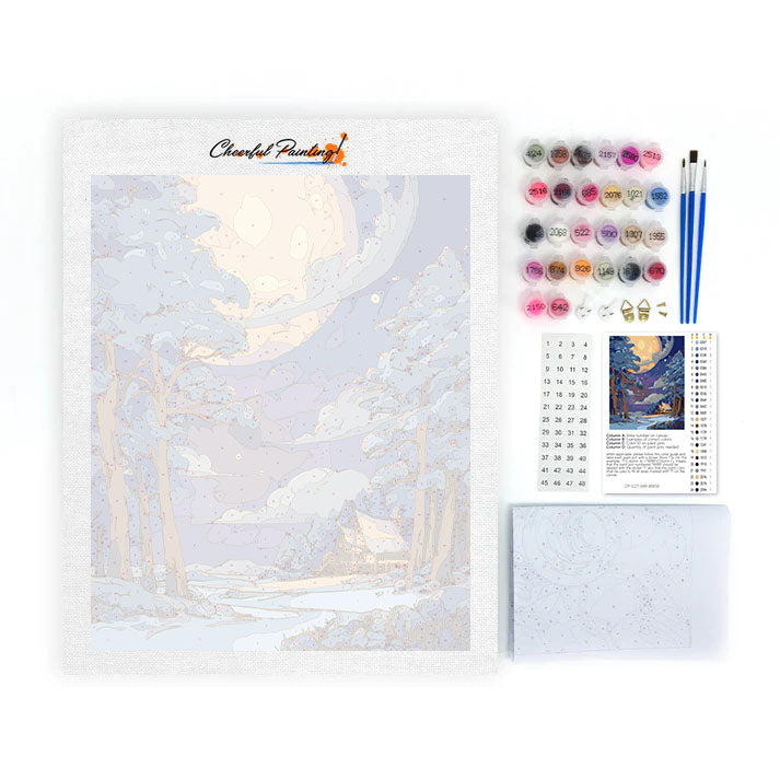 Mondlichtparadies – Malen nach Zahlen