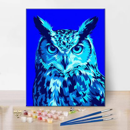 Neon-Eule – Malen nach Zahlen