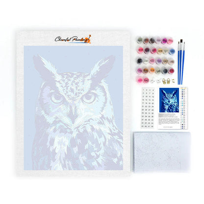 Neon-Eule – Malen nach Zahlen