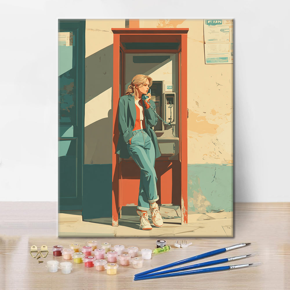 Telefonzelle – Malen nach Zahlen