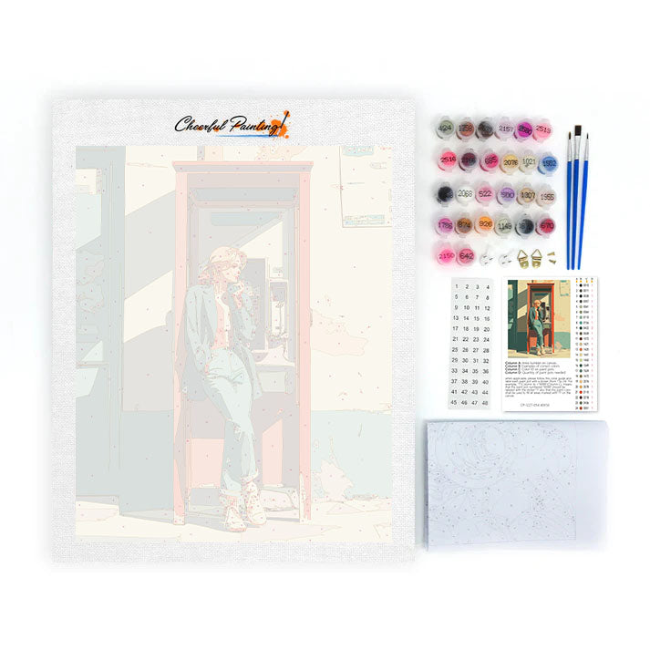 Telefonzelle – Malen nach Zahlen