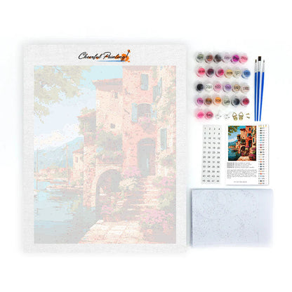 Küstenstadt – Malen nach Zahlen