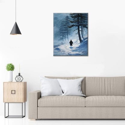 Eingeschneiter Weg – Malen nach Zahlen