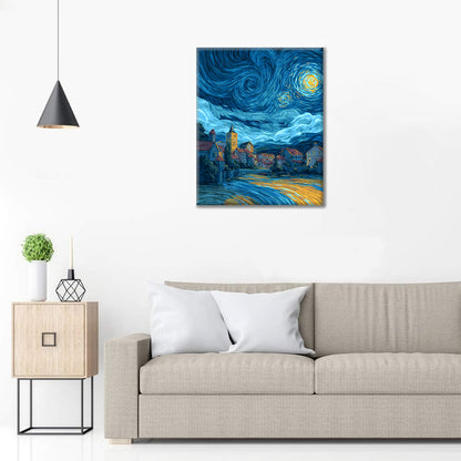 Sternennachtdorf – Malen nach Zahlen