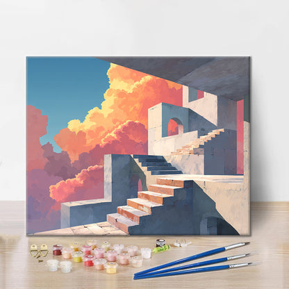 Steintreppen – Malen nach Zahlen