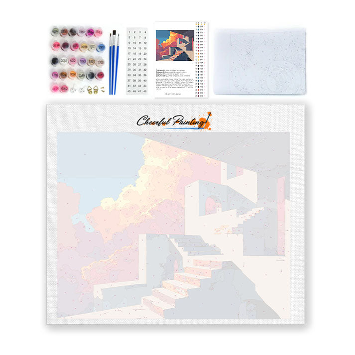 Steintreppen – Malen nach Zahlen