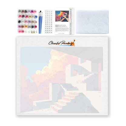 Steintreppen – Malen nach Zahlen