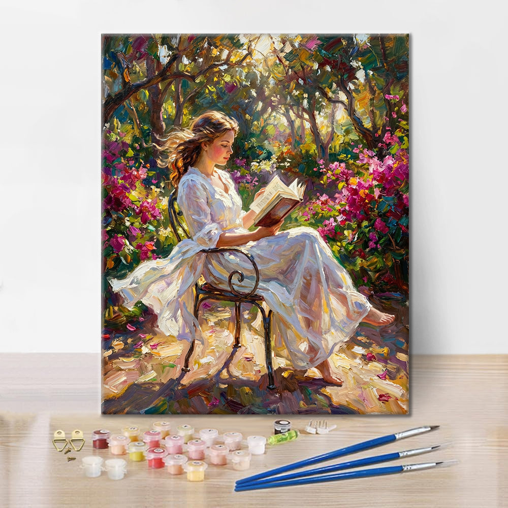 Lesen im Sonnenlicht – Malen nach Zahlen