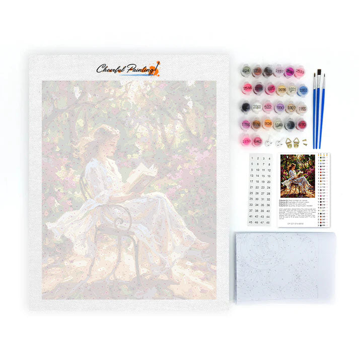 Lesen im Sonnenlicht – Malen nach Zahlen