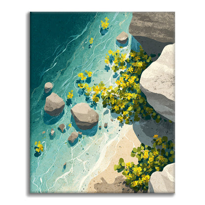 Sonnendurchflutete Gezeiten – Malen nach Zahlen