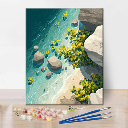 Sonnendurchflutete Gezeiten – Malen nach Zahlen