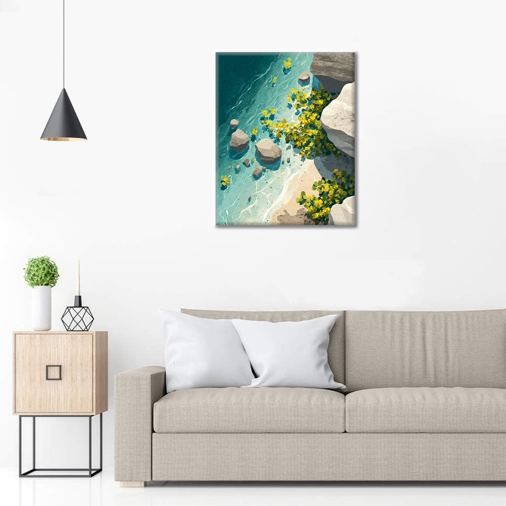 Sonnendurchflutete Gezeiten – Malen nach Zahlen