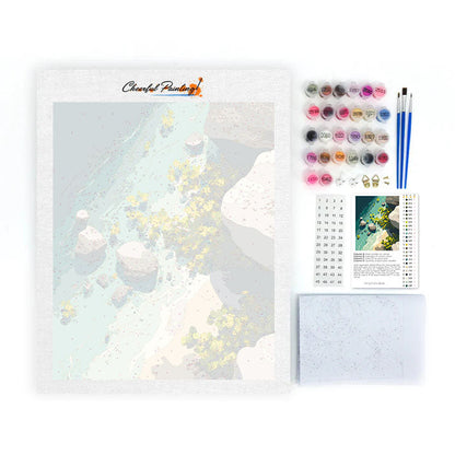 Sonnendurchflutete Gezeiten – Malen nach Zahlen