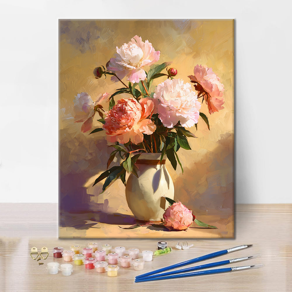 Die Pfingstrosen – Malen nach Zahlen