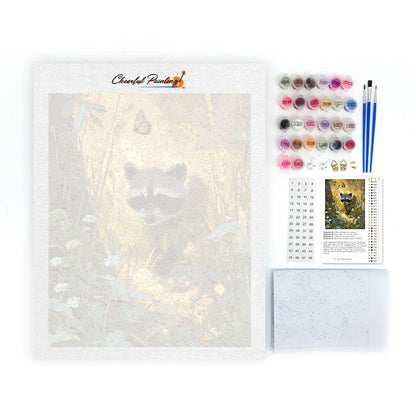 Der Waschbär – Malen nach Zahlen