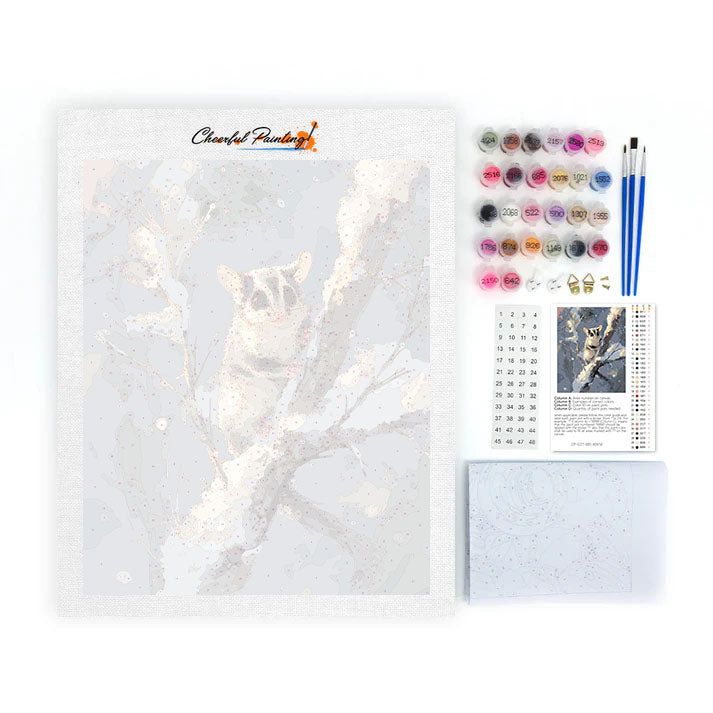 Der Gleithörnchenbeutler – Malen nach Zahlen