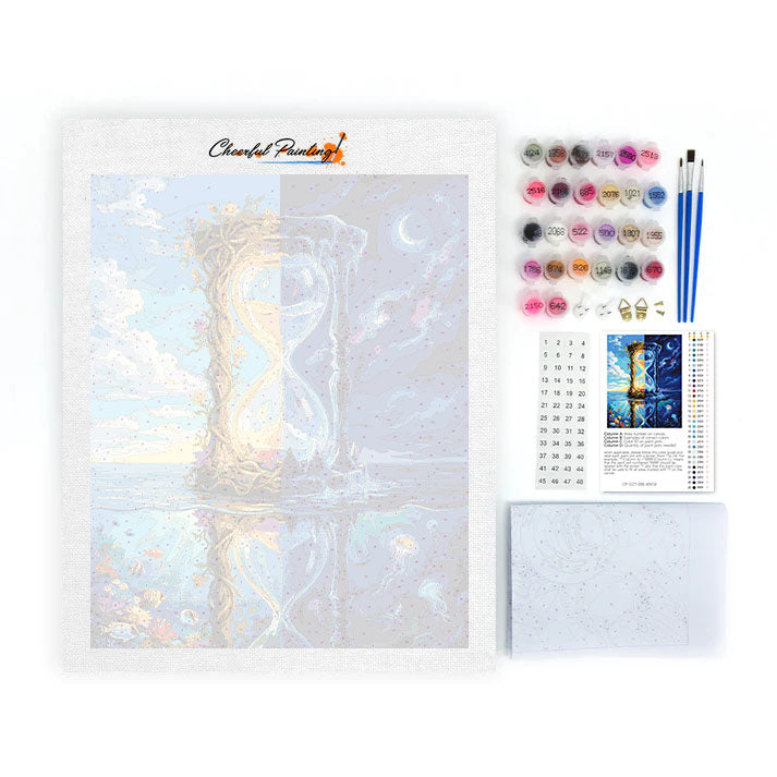 Zeit-Sanduhr – Malen nach Zahlen