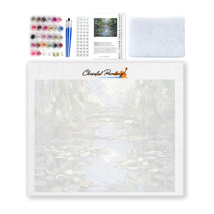 Seerosen in Giverny – Malen nach Zahlen